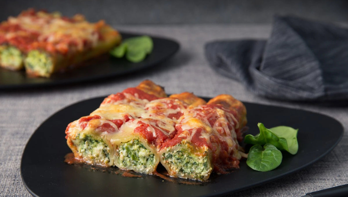 SPINACH AND CHEESE CANNELLONI