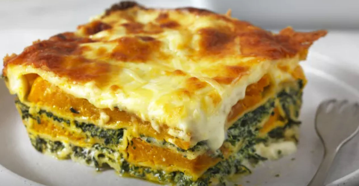 ROAST PUMPKIN, SPINACH AND RICOTTA LASAGNE