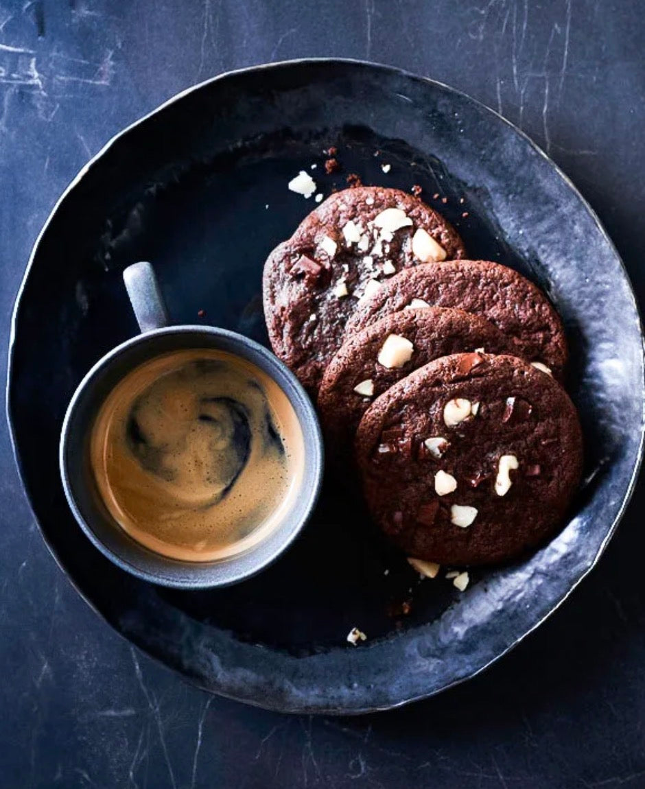 NINA’S DARK CHOCOLATE AND SALTED MACADAMIA COOKIES